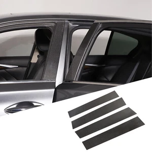 Carbon Fiber Window Center Pillar Trim Sticker For Infiniti Q50 2015-2022 - Foto 1 di 12