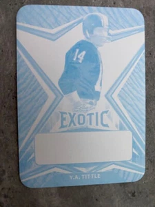 Y.A. TITTLE 2022 LEAF EXOTIC ELEPHANT PRINTING PLATE #1/1 - Picture 1 of 2