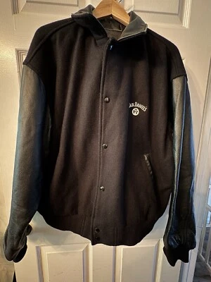 Chaqueta Hombre Jack Daniels Cuero y Lana Antigua Nº 7 Completamente Forrada Talla XL, Bomber Foto 1 de 4