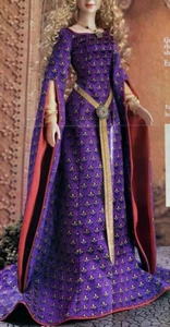 Purple dress Medieval Gown fit 16in doll Franklin Mint Guinevere Ellowyne Tyler - Picture 1 of 9