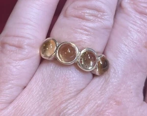 Early Julie Vos Nantucket Stack Ring Citrine (yellow) Size 6 Four Stones - Picture 1 of 9