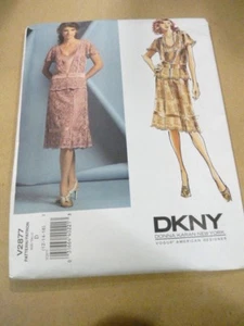 Vogue Schnittmuster V2877 2877 DKNY Misses Top Rock Größen 12 14 16 ungeschnitten - Bild 1 von 2