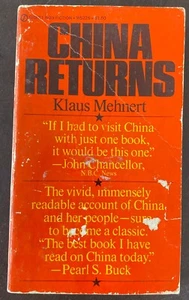 China Returns by Klaus Mehnert Signet First Printing 1972  PB (W) - Picture 1 of 4