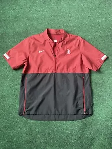 Nike On Field Stanford University 1/4 Zip Rain Jacket Windbreaker Large - Picture 1 of 5