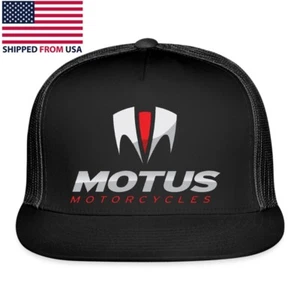 Motus Motorräder Logo schwarz verstellbare Truckermütze Kappe Erwachsenengröße - Bild 1 von 5