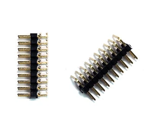 50pc P= 2.0mm 2mm 90° Right Angle Male Pin Header Dual Row 2x5P 2x5 10P #980-10 - Picture 1 of 3