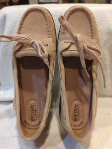 Scarpa donna SPERRY TG 9 rosa scamosciata nuova senza etichetta slip on - Foto 1 di 6