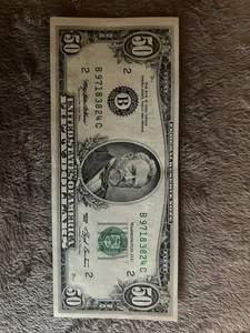 Fifty dollar bill 50 1993 B97183824C Very Nice! - Picture 1 of 2