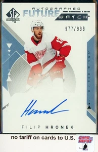 2018-19 SP Authentic Future Watch #205 Filip Hronek Autograph RC 977/999 - Picture 1 of 2