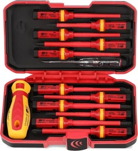 Premium Insulated Screwdrivers Set - Ultimate Electrician Screwdriver Set, 1000V - Picture 1 of 9