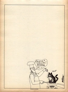 Vintage B. KLIBAN Katze Koch Notizblock Seite (einzeln) Arbeiter Verlag 8,25x11 - Bild 1 von 1