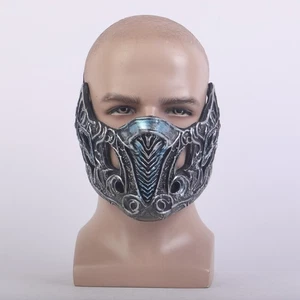2021 Mortal Kombat Sub-Zero Mask Cosplay Adult Face Mask Halloween Party Props - Picture 1 of 11