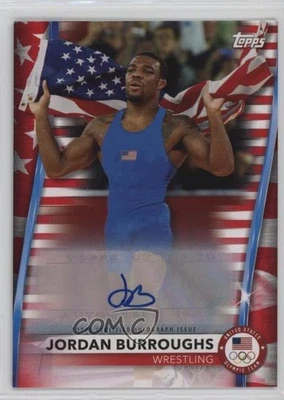 2021 US Olympic & Paralympic Team and Hopefuls Flag /25 Jordan Burroughs Auto - Image 1 of 2
