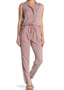 YOUNG FABULOUS & BREAKE rosa rosa lavato morbido tencel camicia colletto pantaloni tuta L - Foto 1 di 8