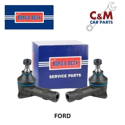 TRACK TIE ROD END PAIR fits FORD ESCORT MK 6 & 7 (1991-1998) - Borg & Beck - Image 1 of 3