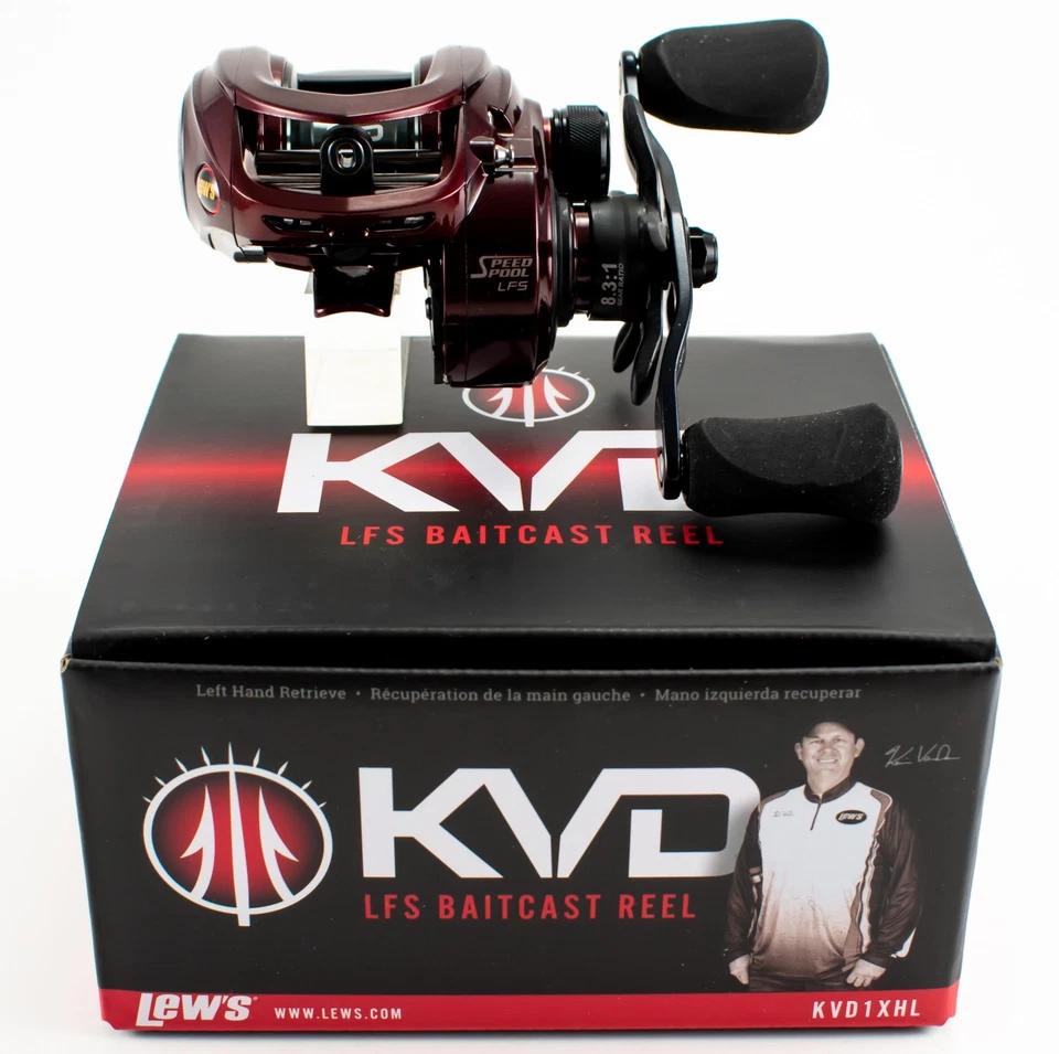 LEW'S KVD LFS KVD1XHL 8.3:1 GEAR RATIO LEFT HAND BAITCAST REEL - Image 1 of 4