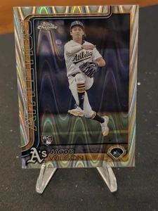 2025 Topps Chrome Jacob Wilson RC Ray Wave Refractor Rookie - Bild 1 von 2