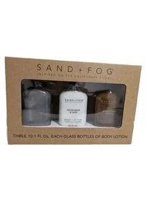 Sand + Fog Body Lotion Set Of 3 Glass Bottles 10.1 Fl Oz - Picture 1 of 5
