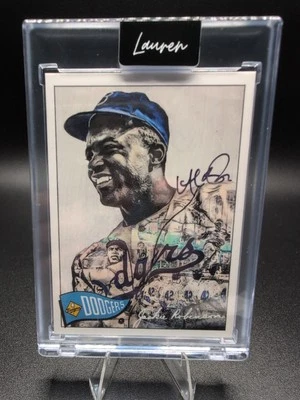 2021 Topps Project 70 1969 Jackie Robinson by Lauren Taylor ARTIST SIGNED w/COA - Image 1 of 3