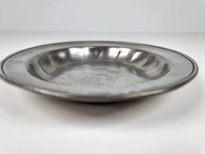 Les Potstainiers Hutois Belgian Pewter Plate Ash Tray Bowl 15cm Vintage - Picture 1 of 9