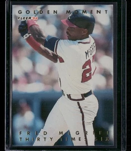 1994 Fleer Golden Moment Fred McGriff #8 Atlanta Braves - Picture 1 of 2