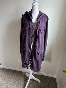Chaqueta cárdigan Free People Chelsea Cardi manga con cordones XS RARA - Imagen 1 de 13