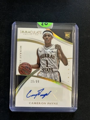 2015 Panini Immaculate Cameron Payne #220 Rookie Autograph /99 Murray State Foto 1 de 2