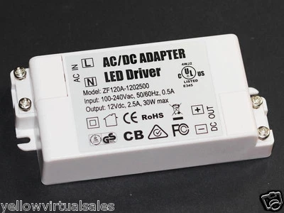 PRO LED Light Driver 12V 30W Power Adapter Supply Constant Voltage 5050 5630 - Image 1 of 4