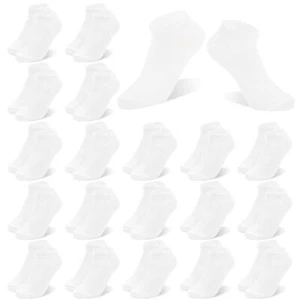Kids Socks 20 Pairs Low Cut Athletic Ankle Socks for Boys Girls 1-13 Years - Picture 1 of 7