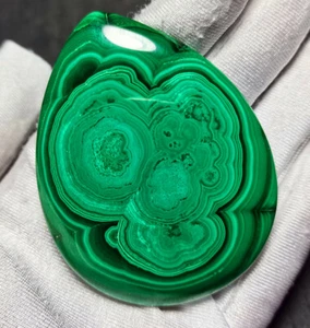 AAA 68,9 G natürlicher polierter Malachit Birne Cabochon Edelstein Kongo Afrika YWD126 - Bild 1 von 12