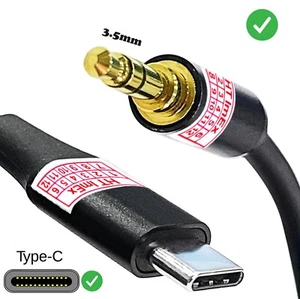 2m USB Type C zu 3.5 mm Kabel Klinkenbuchse Klinkenstecker Audio AUX in sterio - Bild 1 von 6