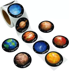 Planet Solar System Stickers for Kids Realistic Outer Space Educational... - Picture 1 of 7