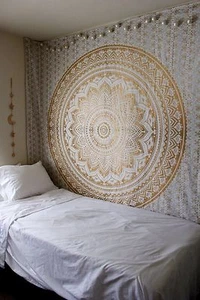 Indian Ombre Mandala Tapestry Queen Wall Hanging Bedspread Throw Dorm Decor Art - Picture 1 of 2