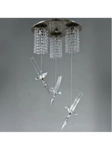 Decke Deckenleuchte Design Kristall - Silber - Picture 1 of 1