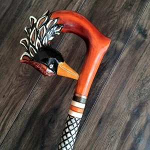 Handmade Wooden Walking Cane – Phoenix Design, Stylish & Unique Gift for Men - Picture 1 of 4