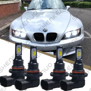 Faros delanteros LED luces altas y bajas bombillas para BMW Z3 1996-2002 6000K BLANCO cantidad 4 - Imagen 1 de 10