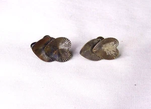 PENDIENTES BEAU VINTAGE PLATA ESTERLINA CORAZÓN CLIP-ON - Imagen 1 de 4