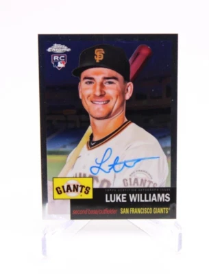 LUKE WILLIAMS 2022 Topps Chrome Platinum Anniversary Rookie Card Autograph - Image 1 of 2