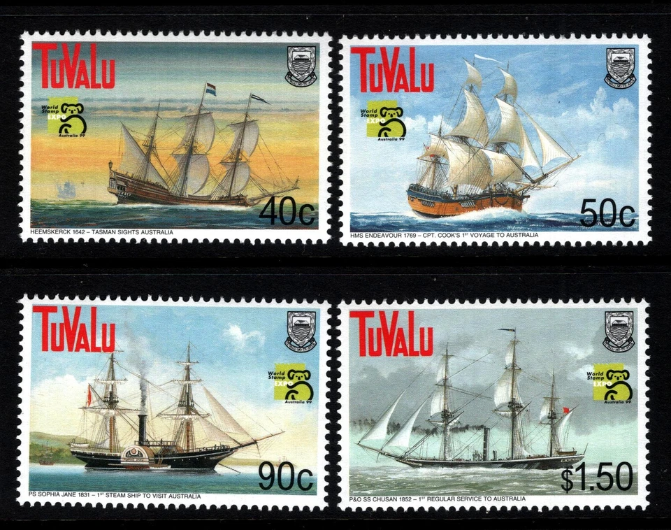 OPC 1999 Tuvalu Maritime History Set Sc#790-3 MNH 49664 - Image 1 of 1