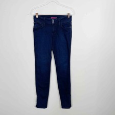 Alice + Olivia Dark Wash Skinny Jeans with Zip Ankle Size 6 Cotton Stretch