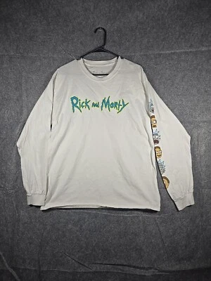 Rick and Morty Long Sleeved White T-Shirt L Ripple Junction Adult Swim - Image 1 of 4