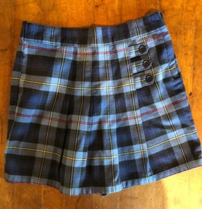 French Toast School Uniform Blue & Red Plaid Pleated Tab Skort Girls Size 6X - Picture 1 of 7