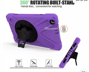 NEW Samsung Galaxy Tab A T387 Case Purple Shockproof - Picture 1 of 8