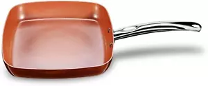 SURLAZ Pan Non-Stick Copper Square Frying Pan Skillet with Ceramic Coating Oven - Picture 1 of 12