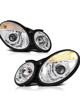 Juego de pares de faros izquierda y derecha para 03-06 Mercedes Benz E500 E55 Foto 1 de 4