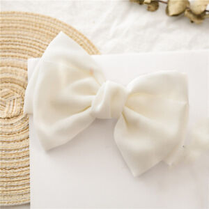 Oversized Bow Knotted Linen Barrettes Hair Clip Ponytail Accessories Grip Claw