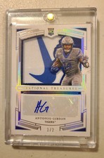 ANTONIO GIBSON 2020 NATIONAL TREASURES ROOKIE RPA NIKE LOGO AUTO RC /2 *RARE