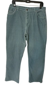 Pantaloni donna Style & Co gamba dritta velluto a coste blu vita alta elasticizzati taglia 14 - Foto 1 di 6