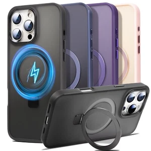 For iPhone 16 15 14 13 Plus Pro Max Kickstand Ring Mag Safe Magnetic Case Cover - Picture 1 of 11