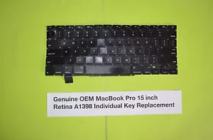 Genuine Apple MacBook Pro 15" Retina Display A1398 Individual Key Replacement - Picture 1 of 4